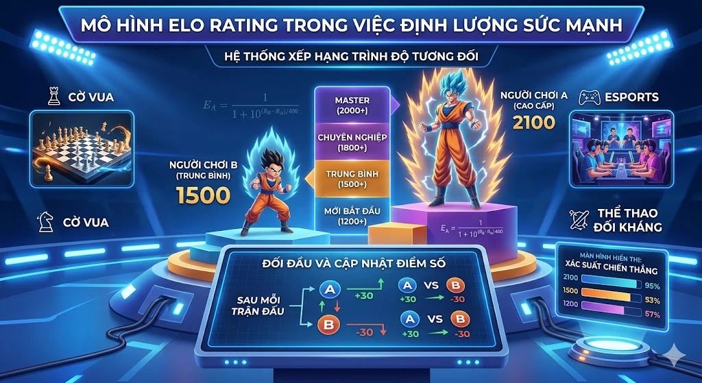 Mô hình Elo Rating trong việc định lượng sức mạnh